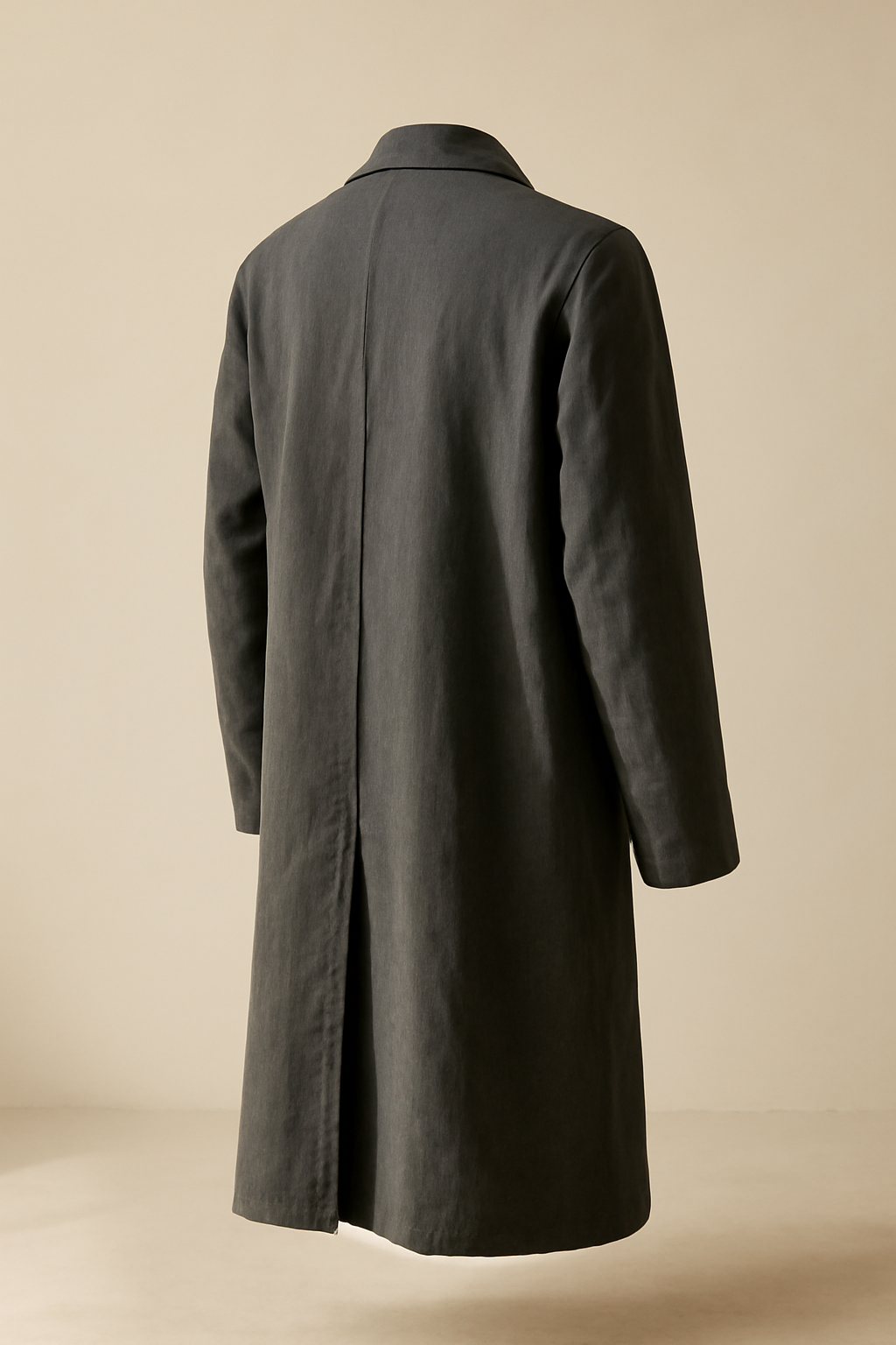 Bosphorus Double-Breasted Linen Overcoat