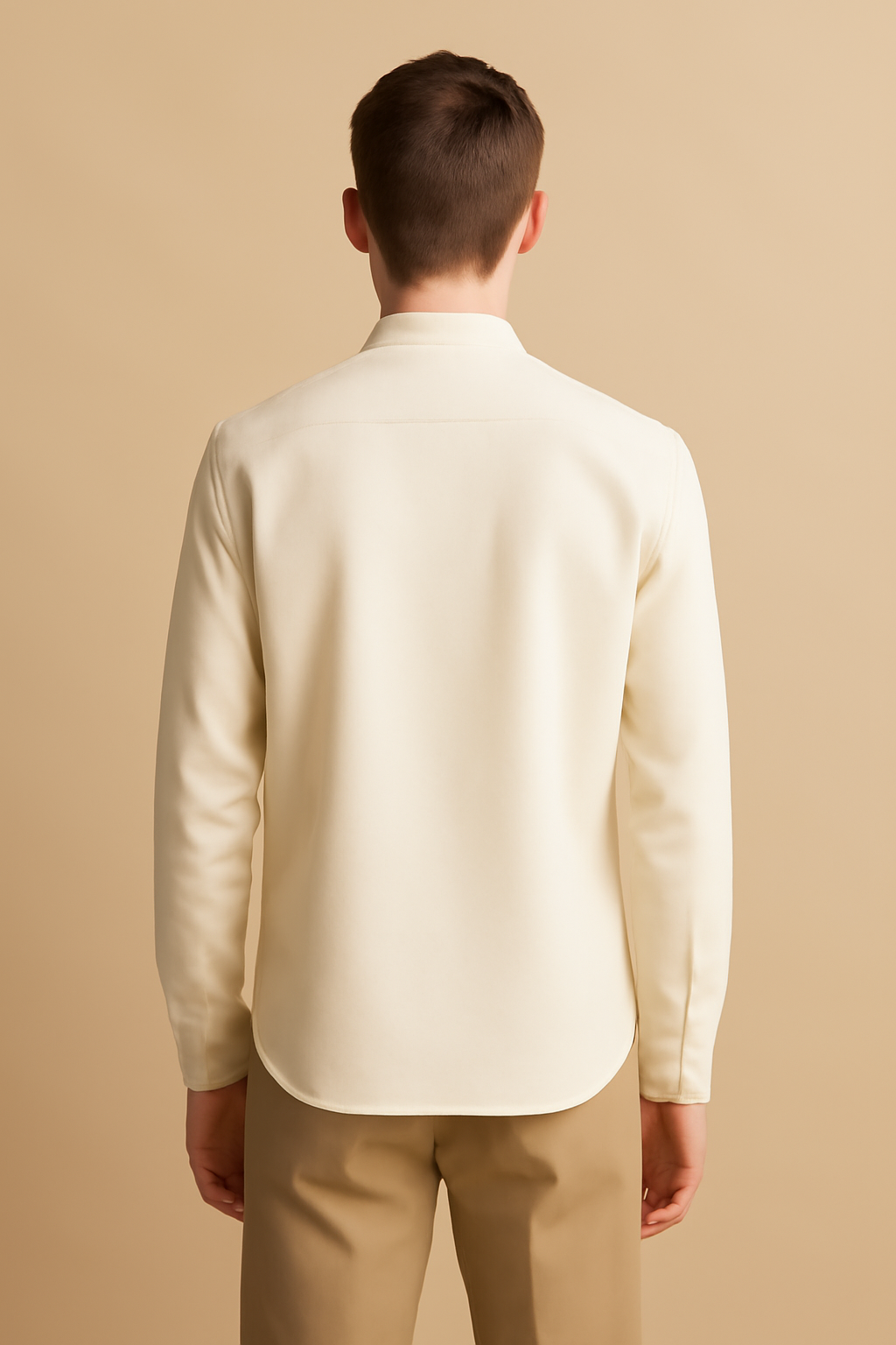 Cascais Band-Collar Linen Classic Shirt