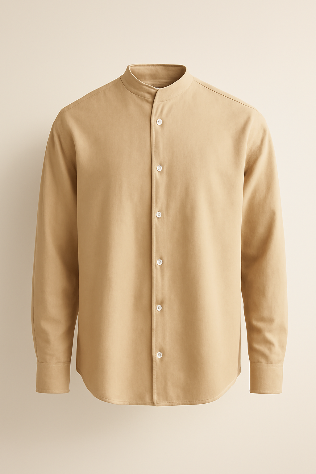 Cascais Band-Collar Linen Everyday Shirt