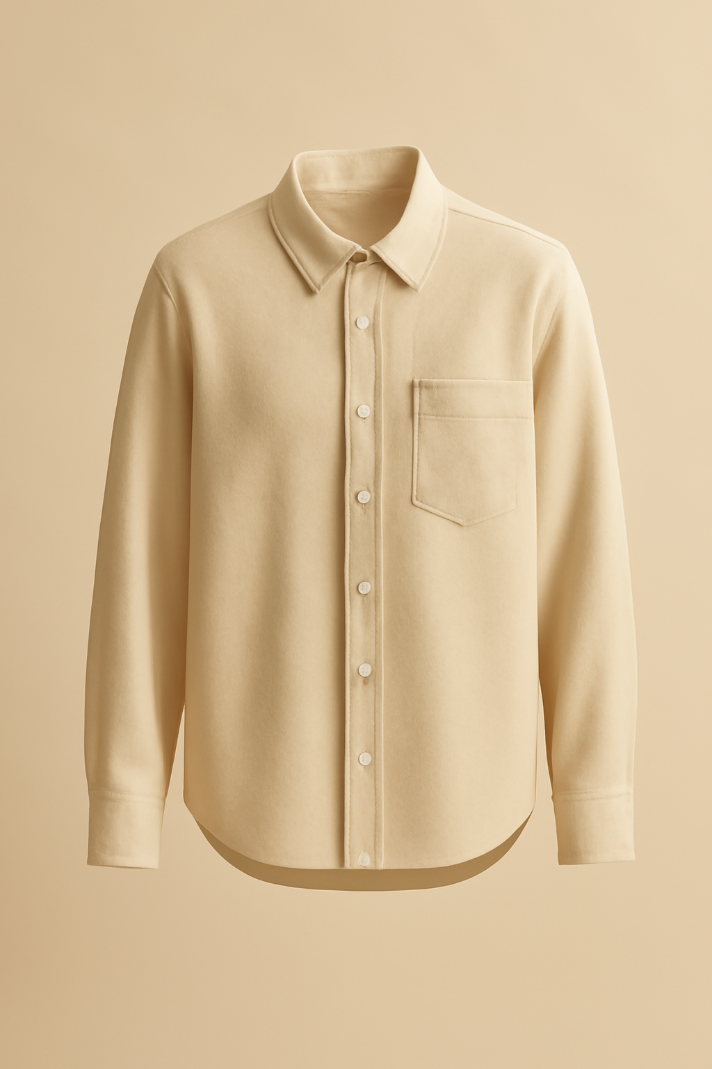 Cascais Band-Collar Cotton Everyday Shirt