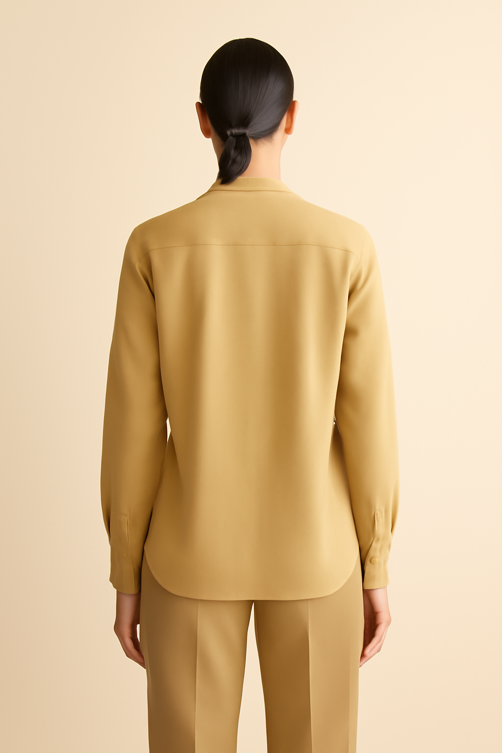 Cascais Band-Collar Linen Everyday Shirt