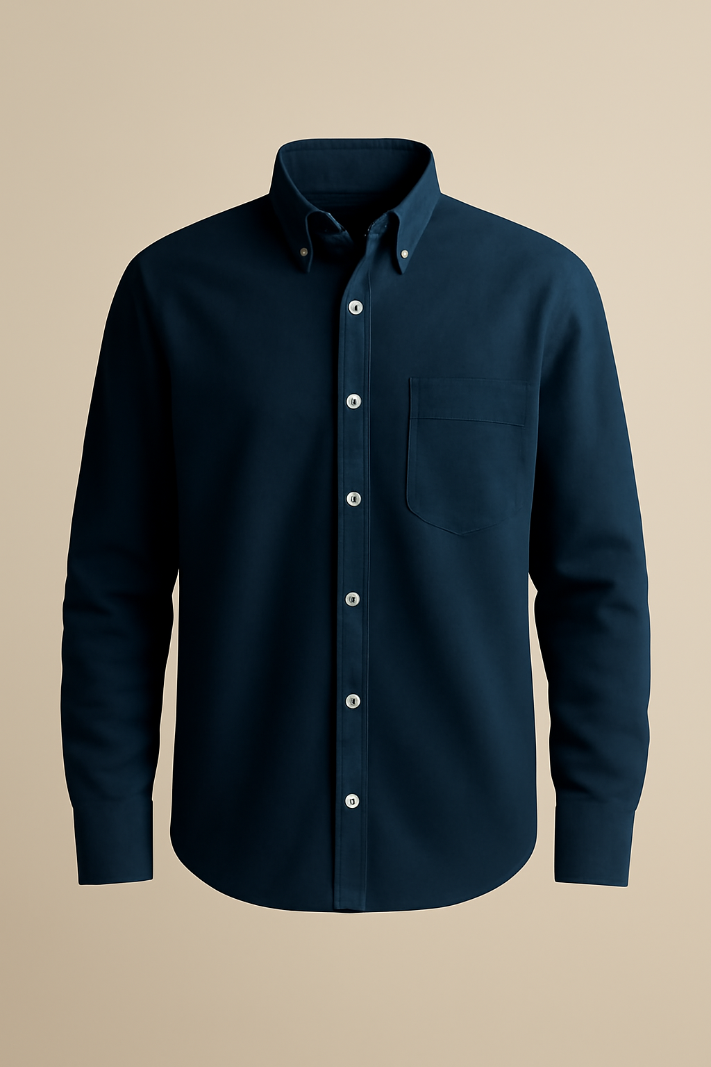 Cascais Band-Collar Organic Everyday Shirt
