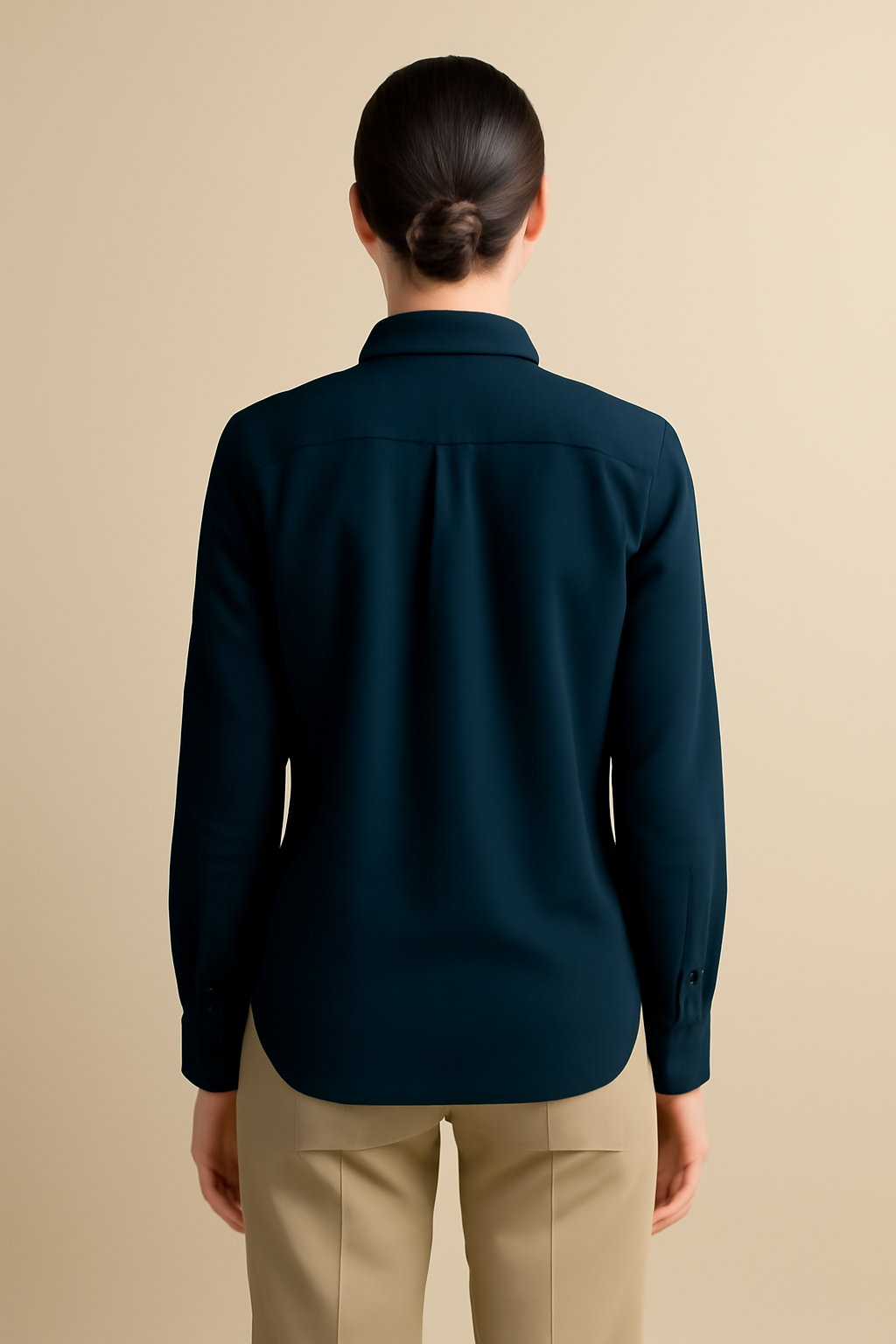 Cascais Band-Collar Organic Everyday Shirt