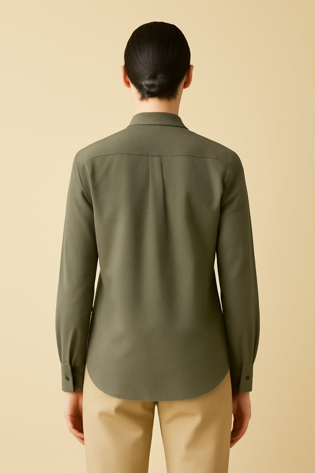 Cascais Band-Collar Washed Linen Everyday Shirt