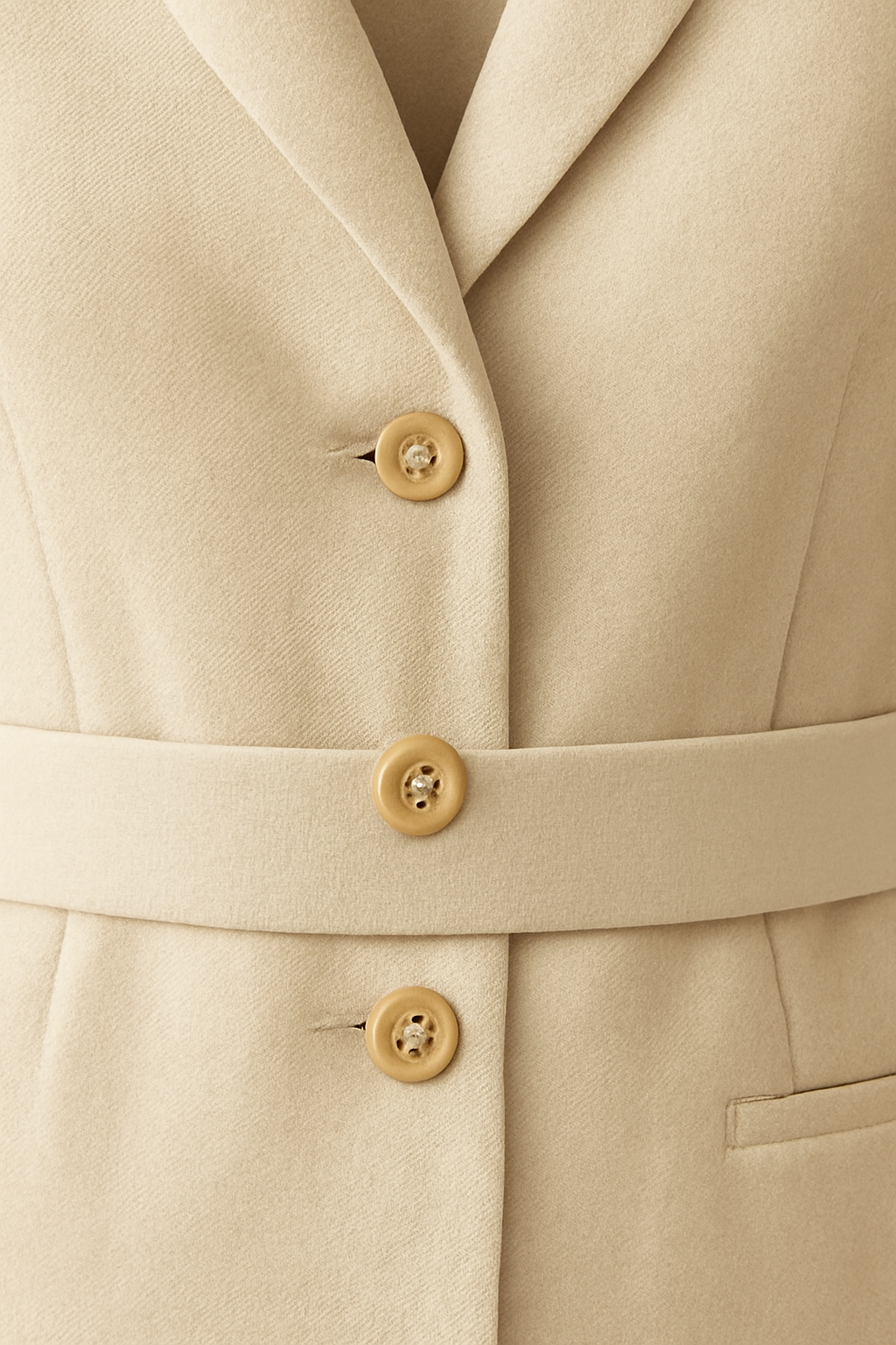 Cascais Belted Gabardine Vest