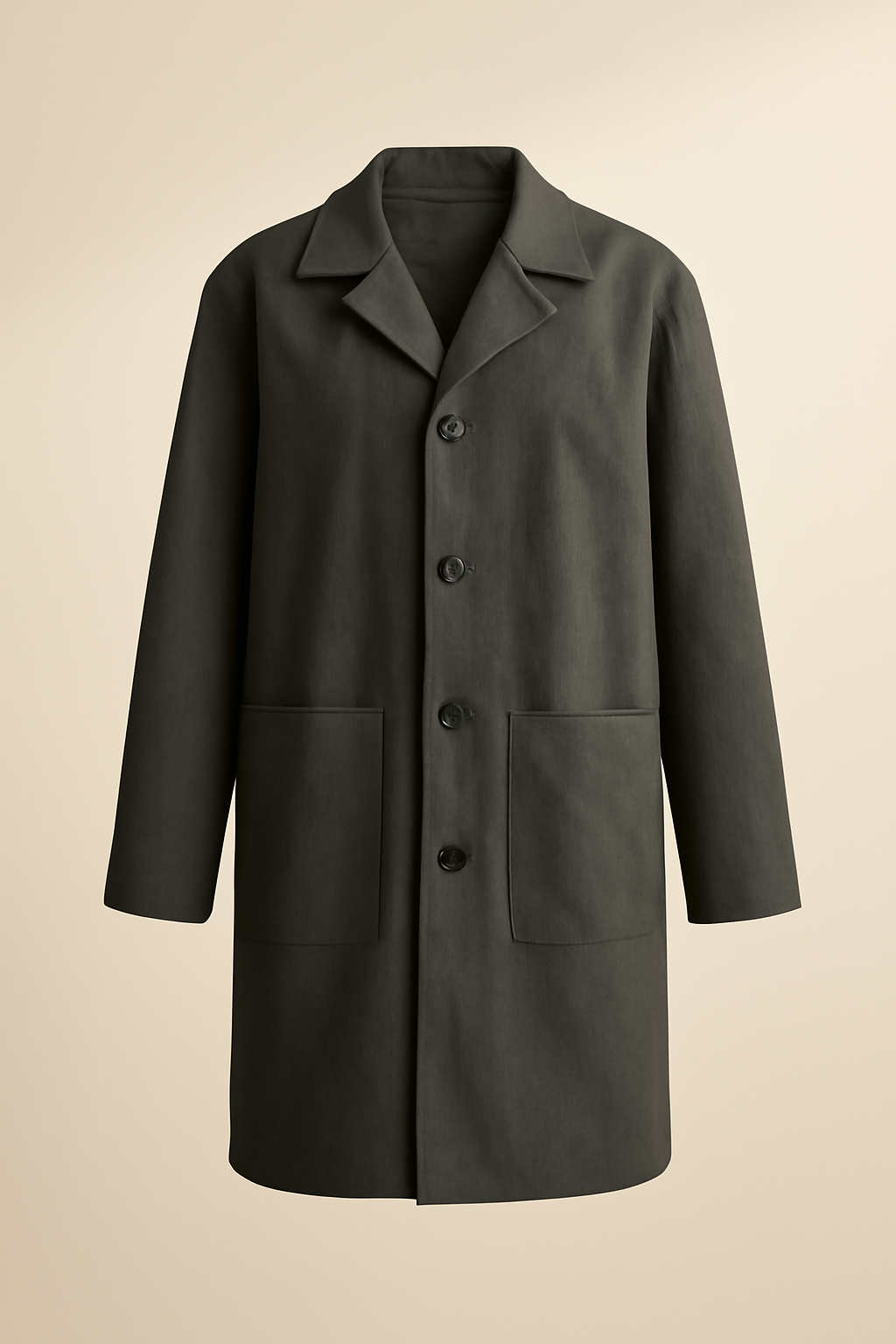 Cascais Double-Breasted Linen Overcoat
