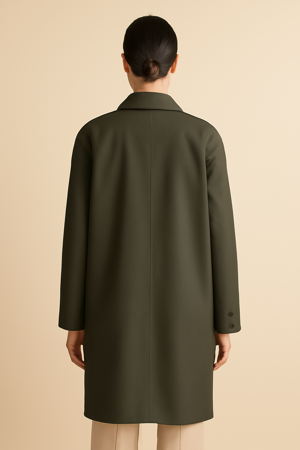 Cascais Double-Breasted Linen Overcoat