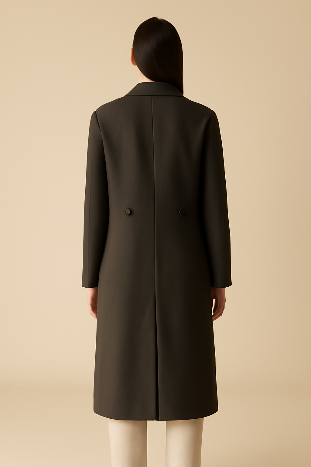 Cascais Double-Breasted Linen Overcoat