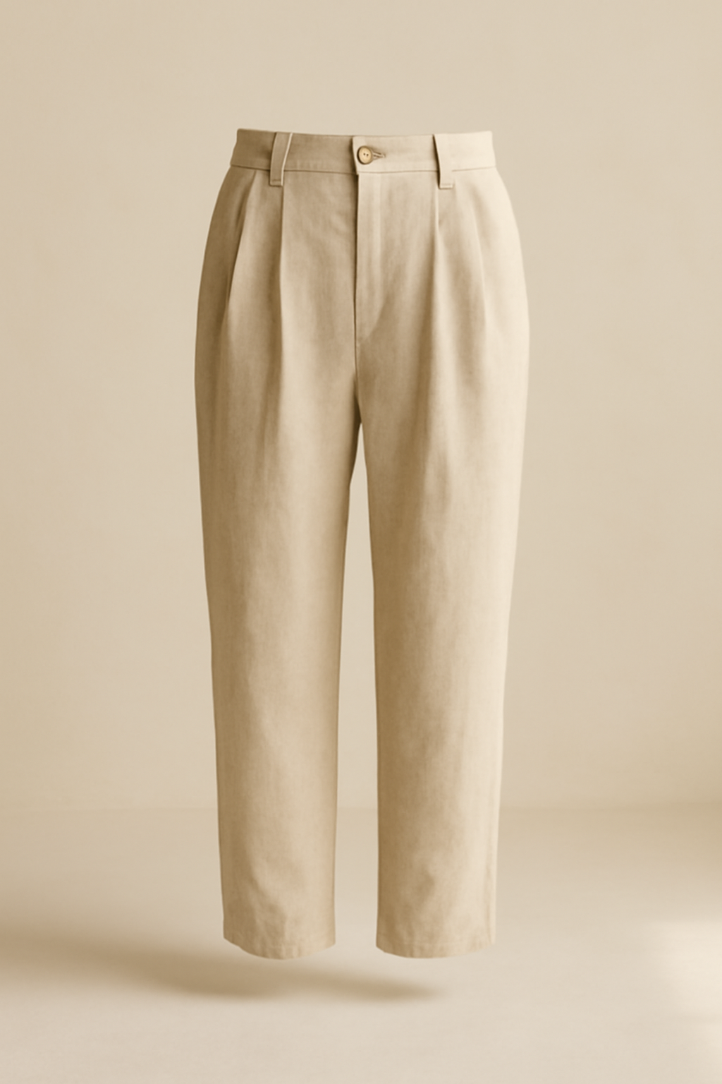 Cascais Drawstring Linen Pleated Trousers
