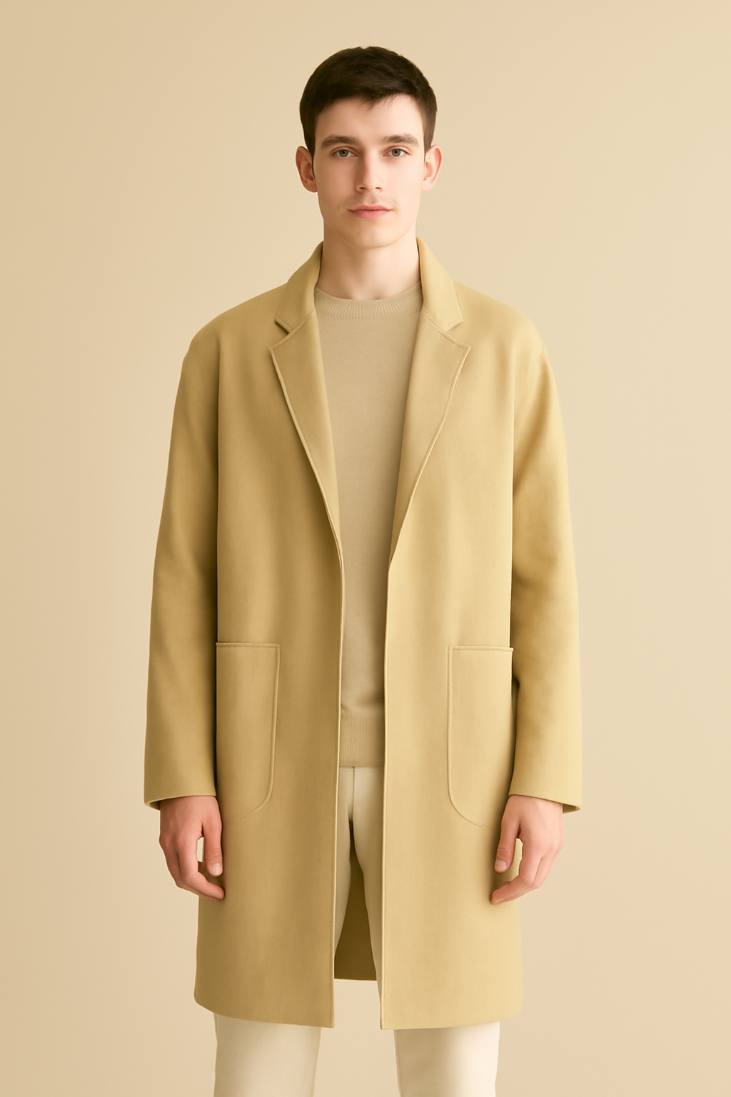 Cascais Oversized Linen Overcoat
