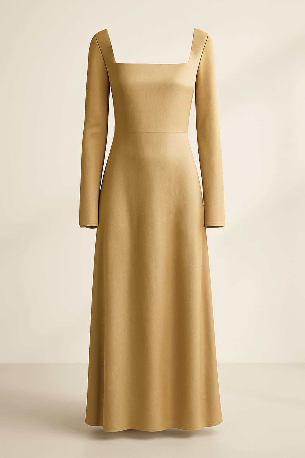Cascais Square-Neck Viscose Maxi Dress