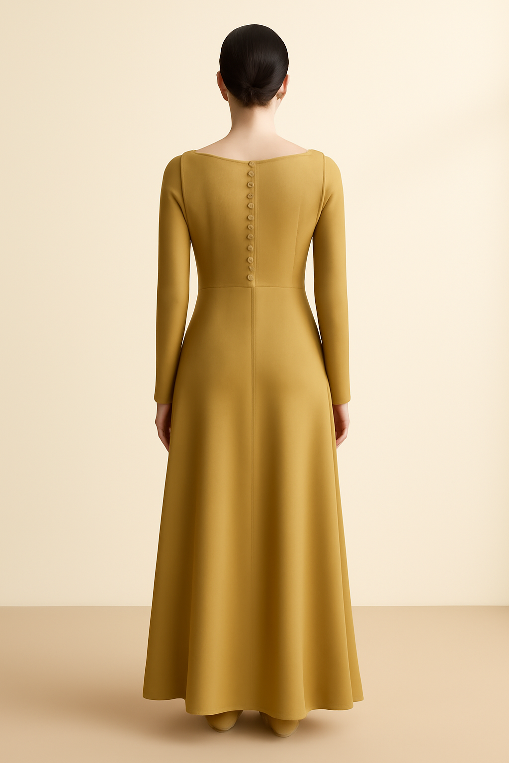 Cascais Square-Neck Viscose Maxi Dress