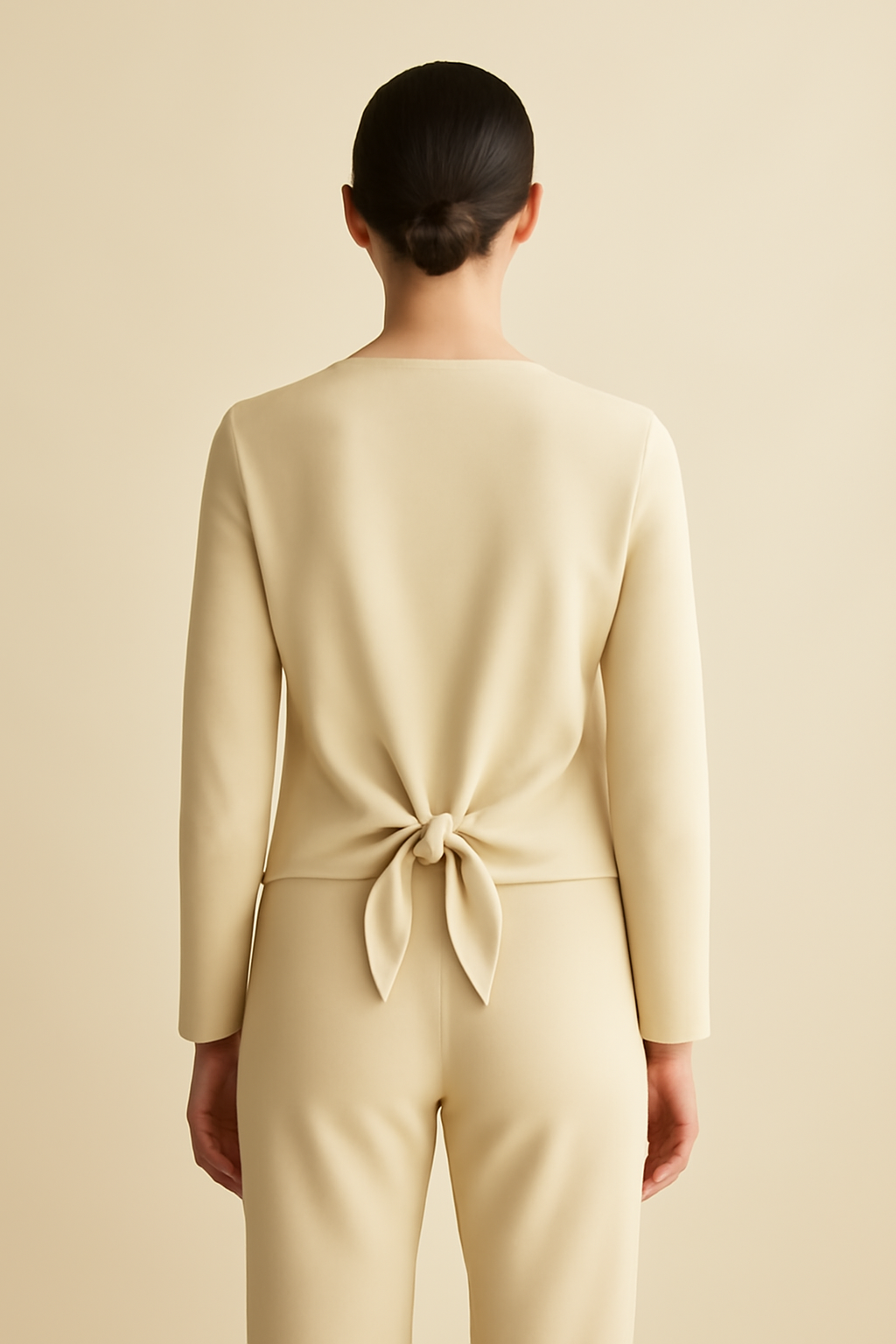 Cascais Tie-Front Linen Classic Blouse
