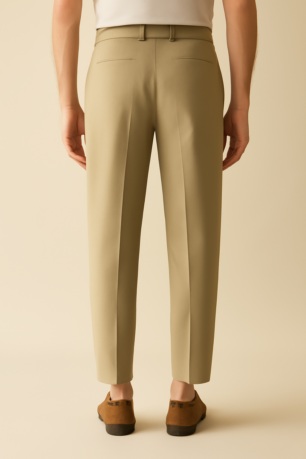Coastal Drawstring Linen Tapered Trousers