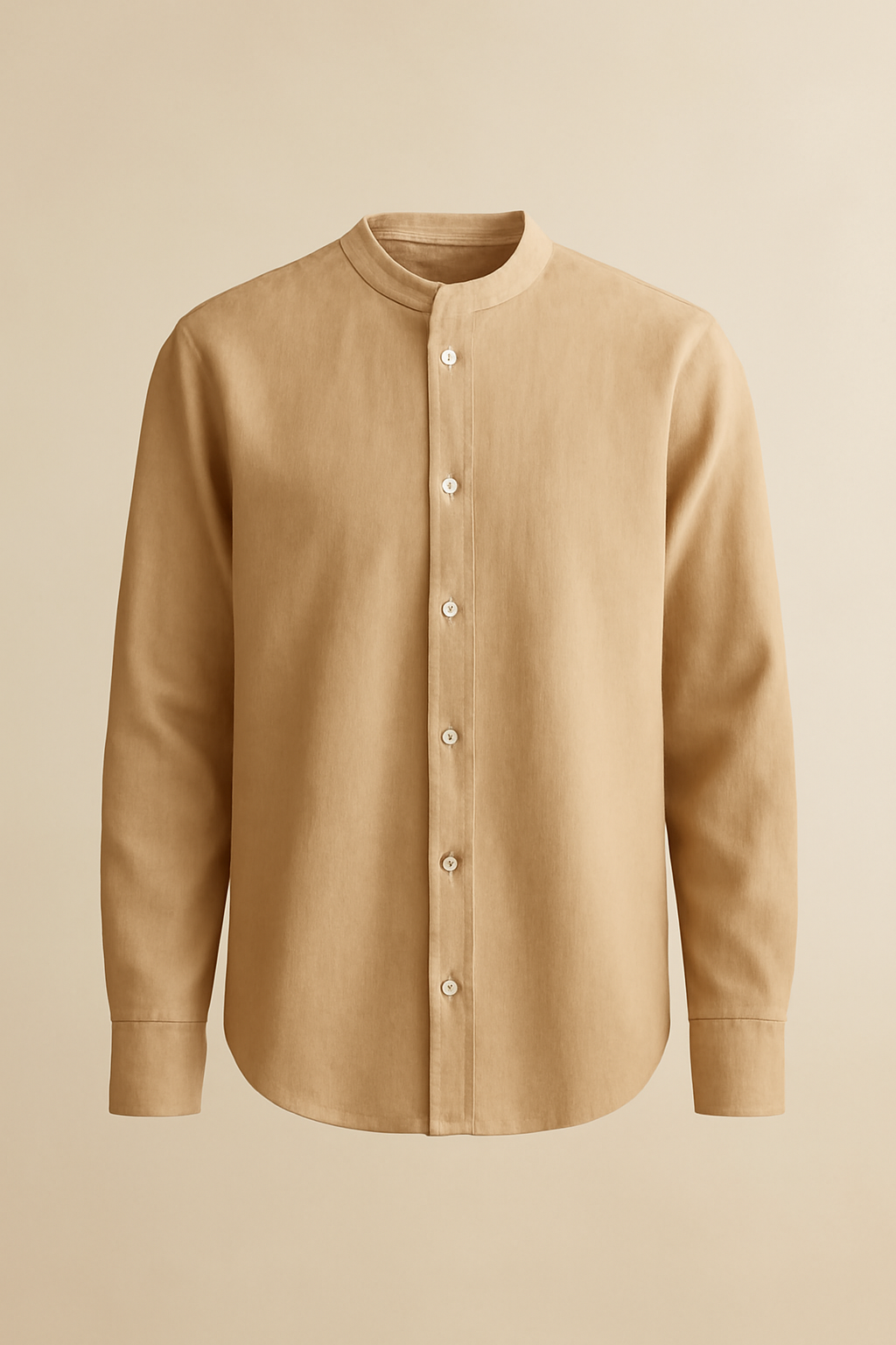 Comporta Band-Collar Linen Classic Shirt