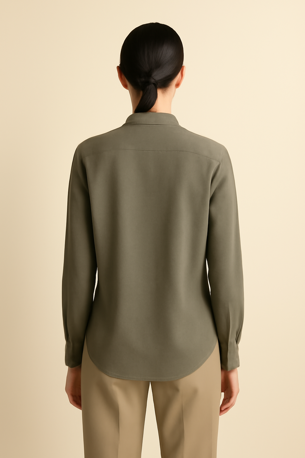 Comporta Band-Collar Linen Utility Shirt