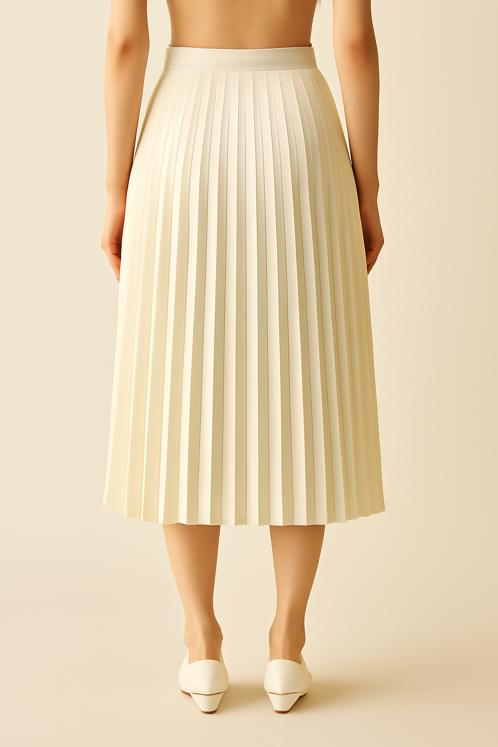 Comporta Button-Front Viscose Pleated Skirt