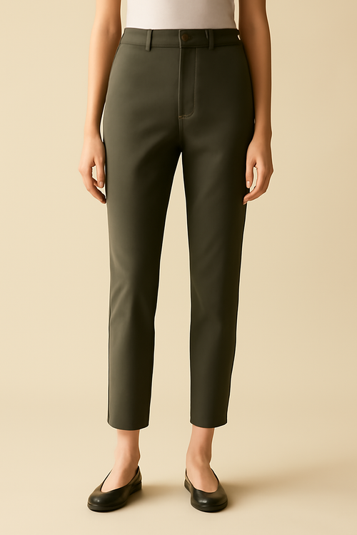 Comporta Cropped Organic Tapered Trousers
