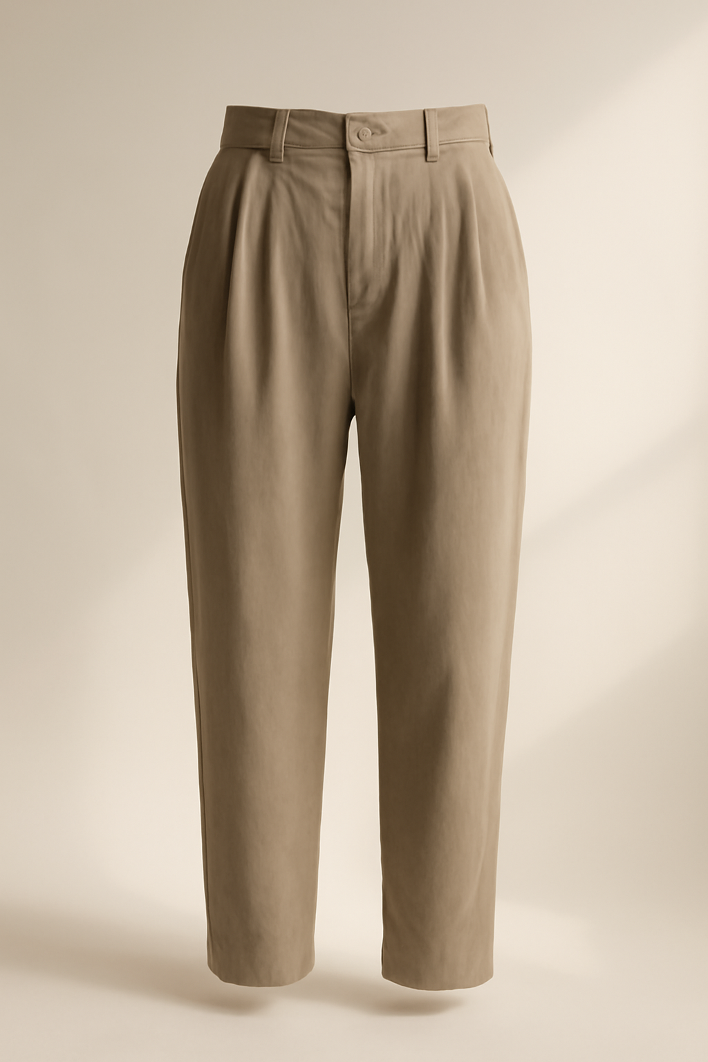 Comporta Cropped Linen Pleated Trousers