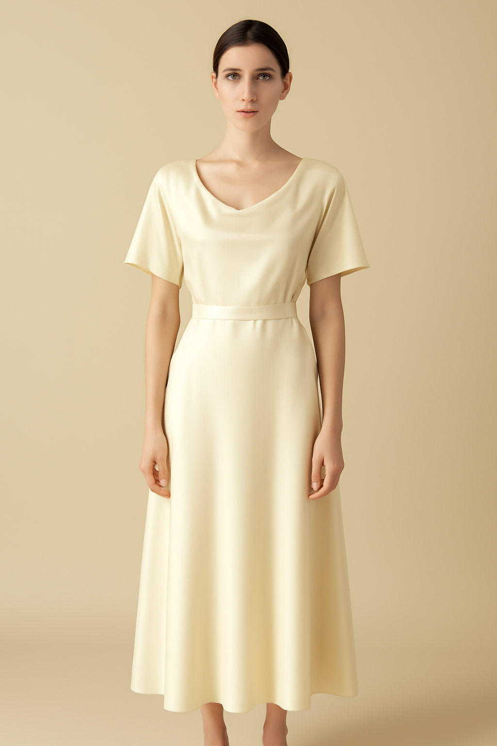 Comporta Halterneck Viscose Relaxed Dress