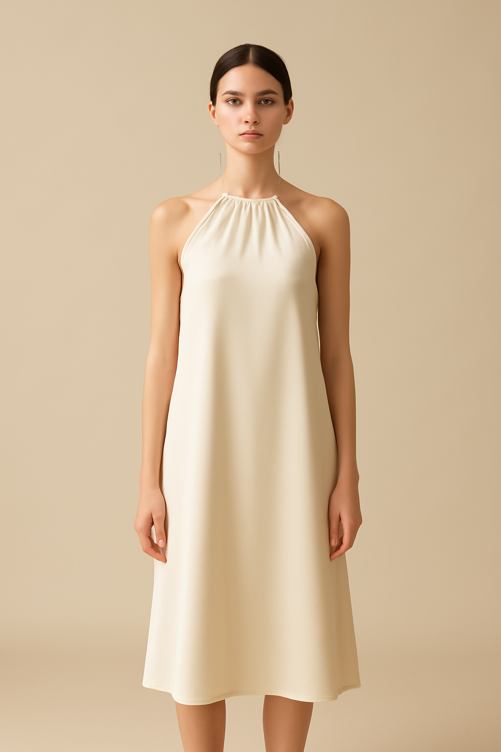 Comporta Halterneck Viscose Relaxed Dress