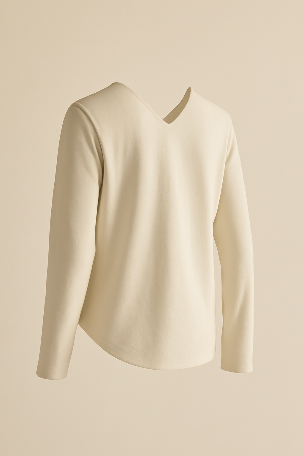 Comporta Long-Sleeve Organic V-Neck Blouse