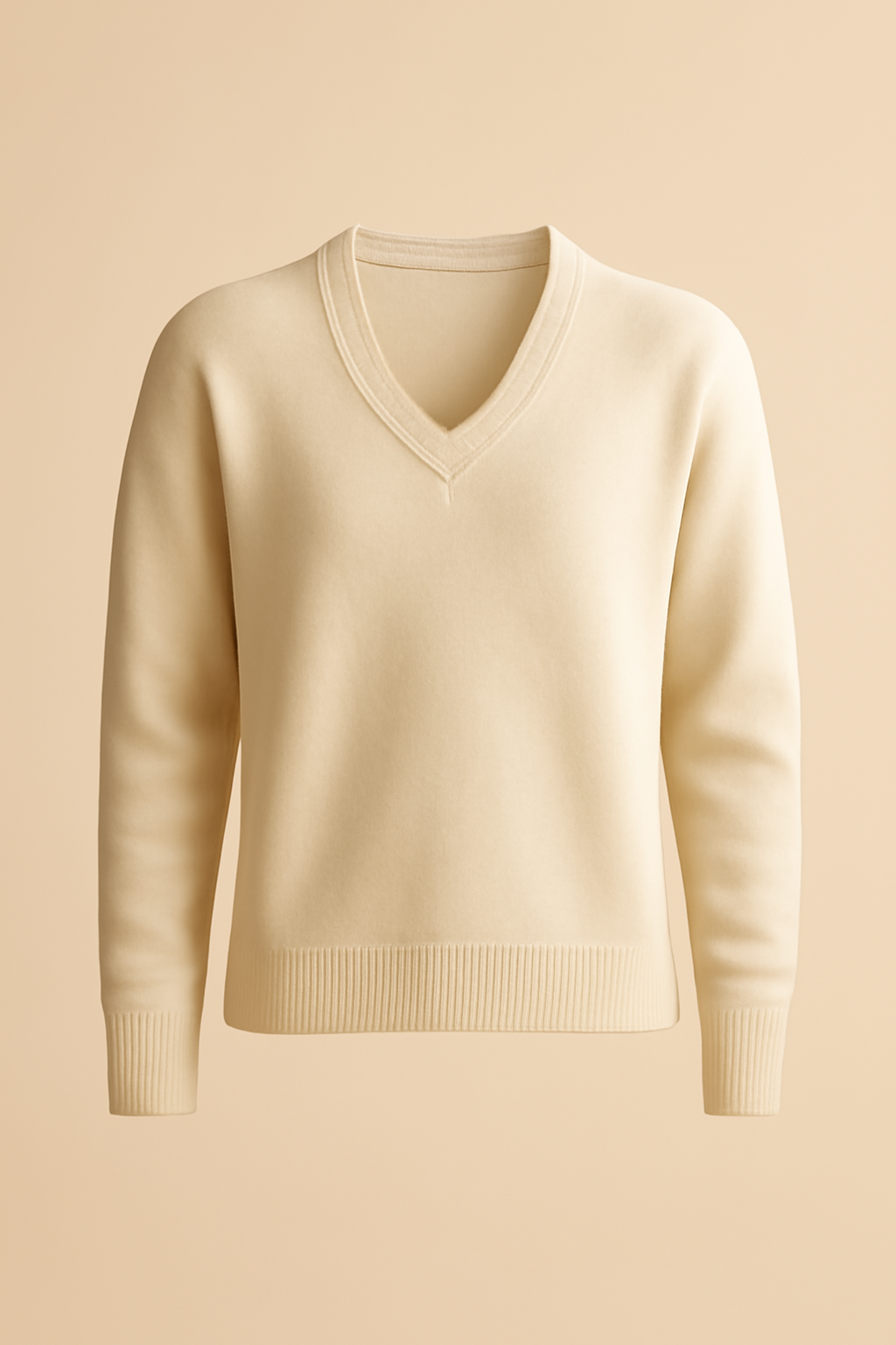 Comporta Ribbed Merino V-Neck Sweater