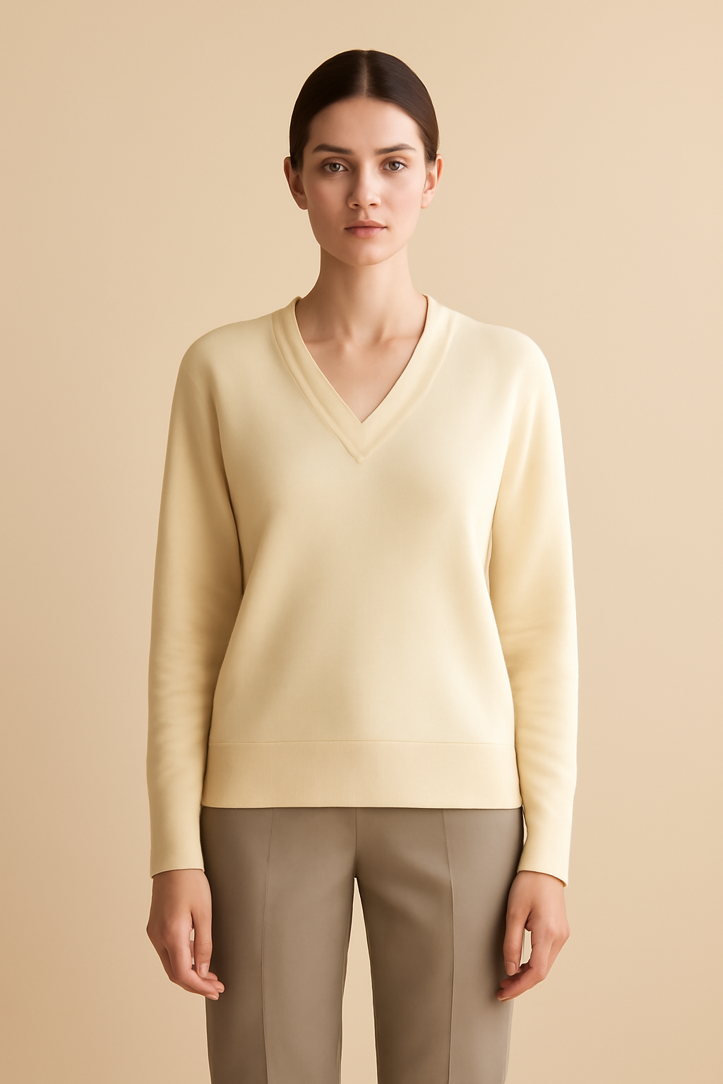 Comporta Ribbed Merino V-Neck Sweater