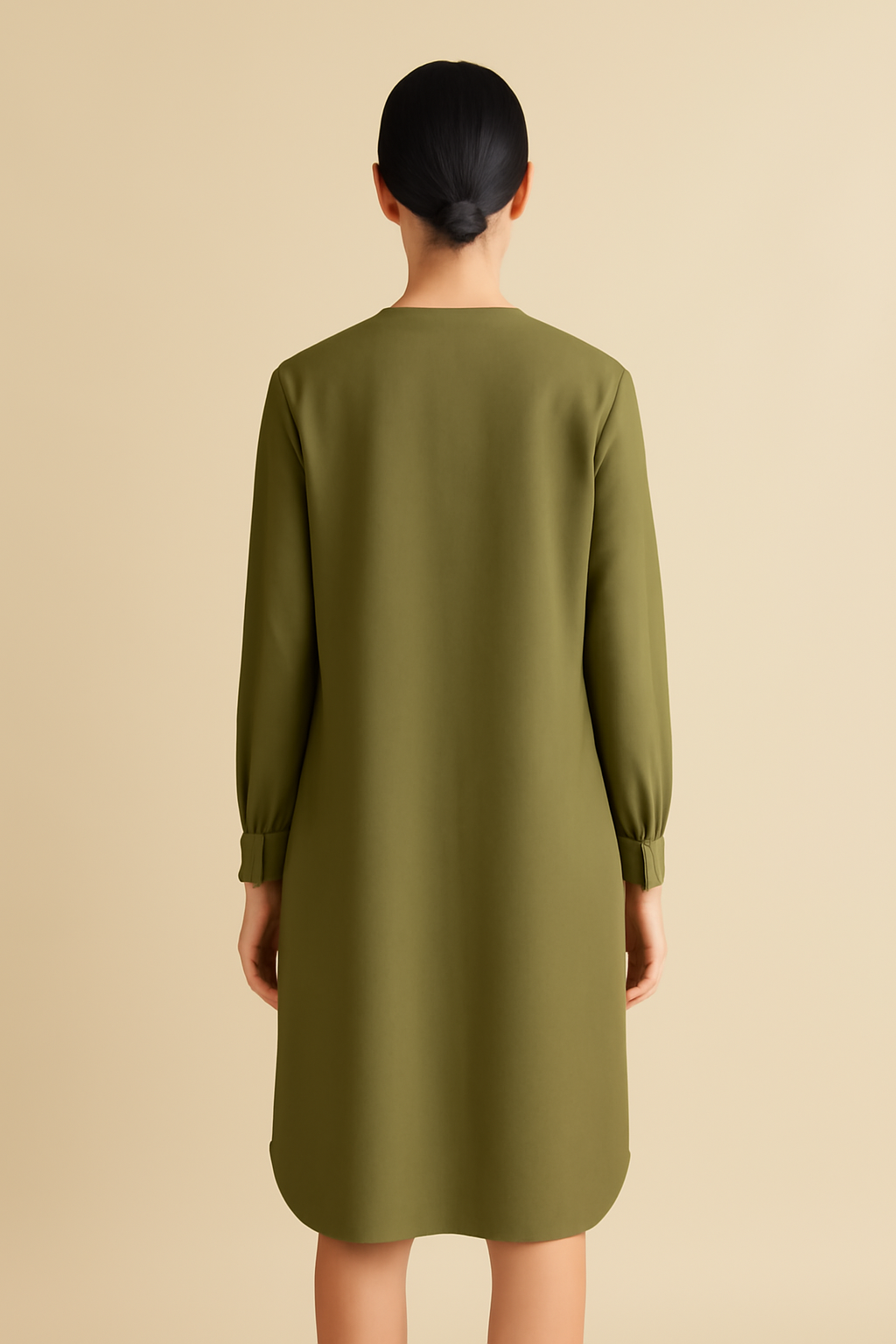 Comporta Round-Neck Linen Shirt Dress