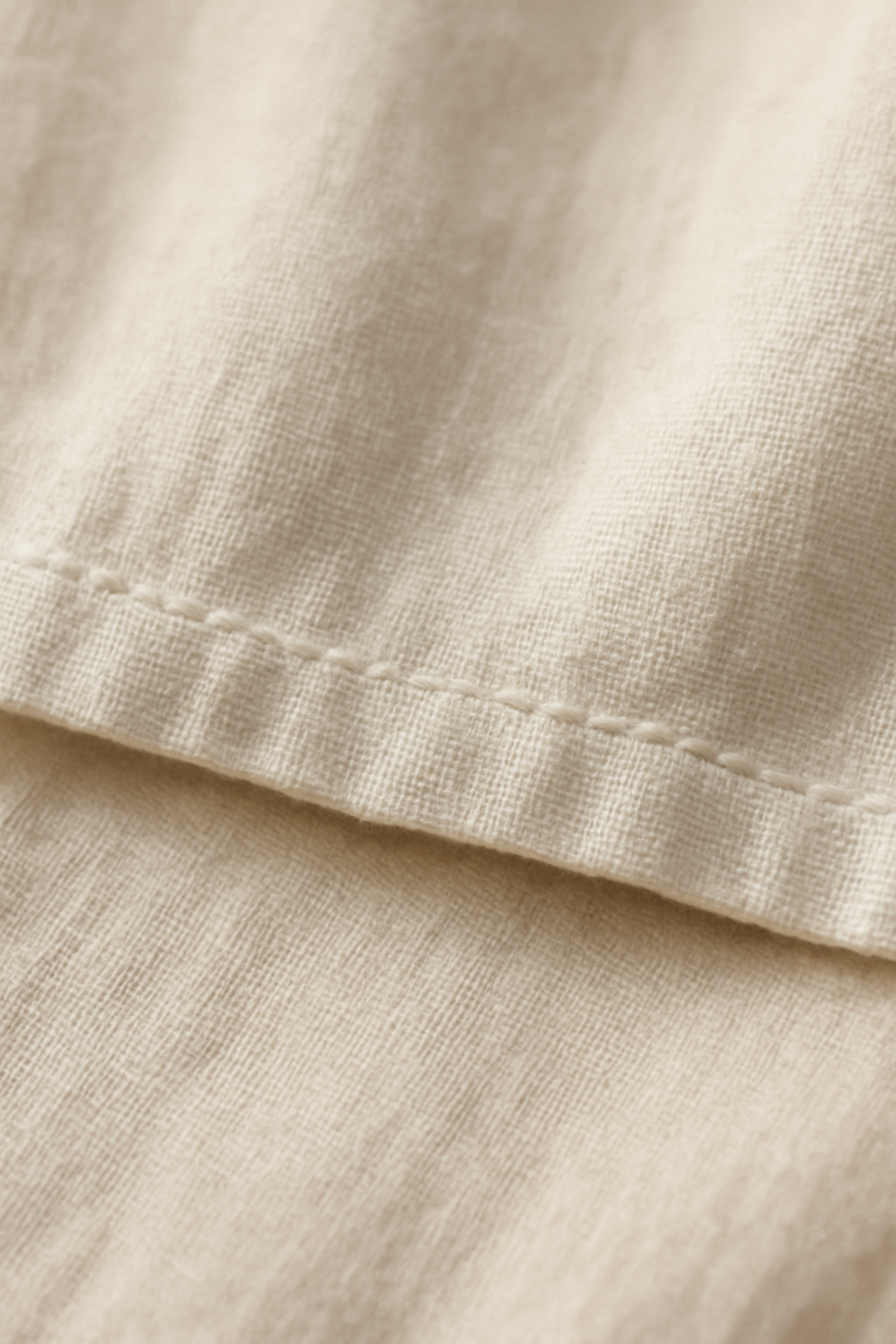 Comporta Round-Neck Linen Slip Dress