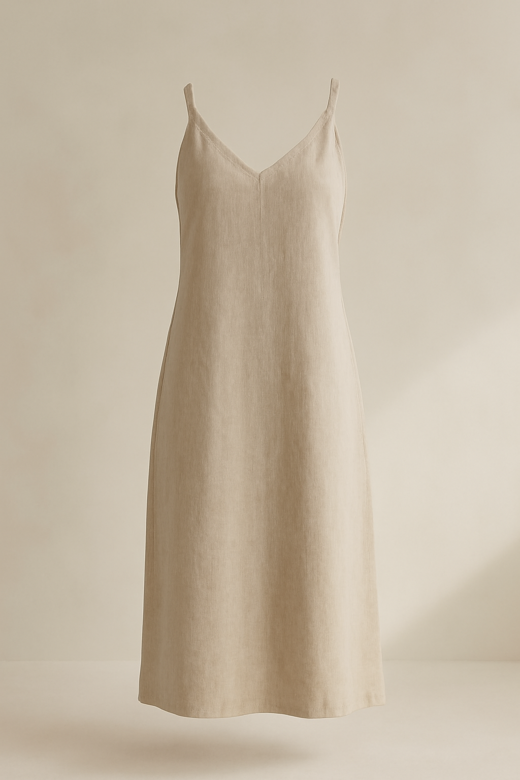 Comporta V-Neck Linen Slip Dress