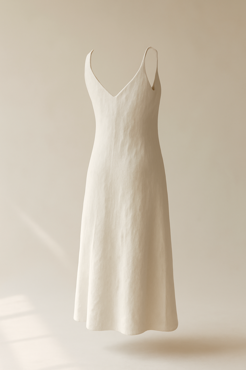 Comporta V-Neck Linen Slip Dress
