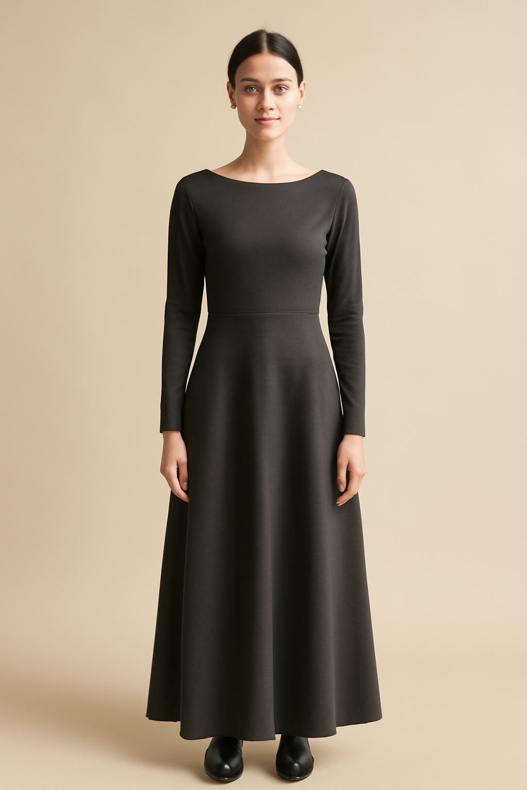 Cove Boat-Neck Organic Maxi Dress