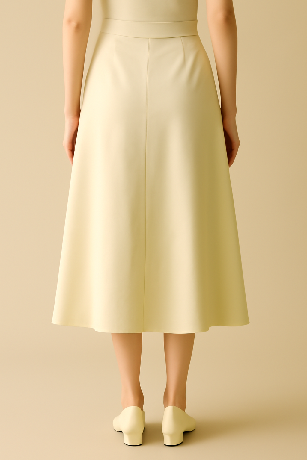 Cove Button-Front Tencel Midi Skirt