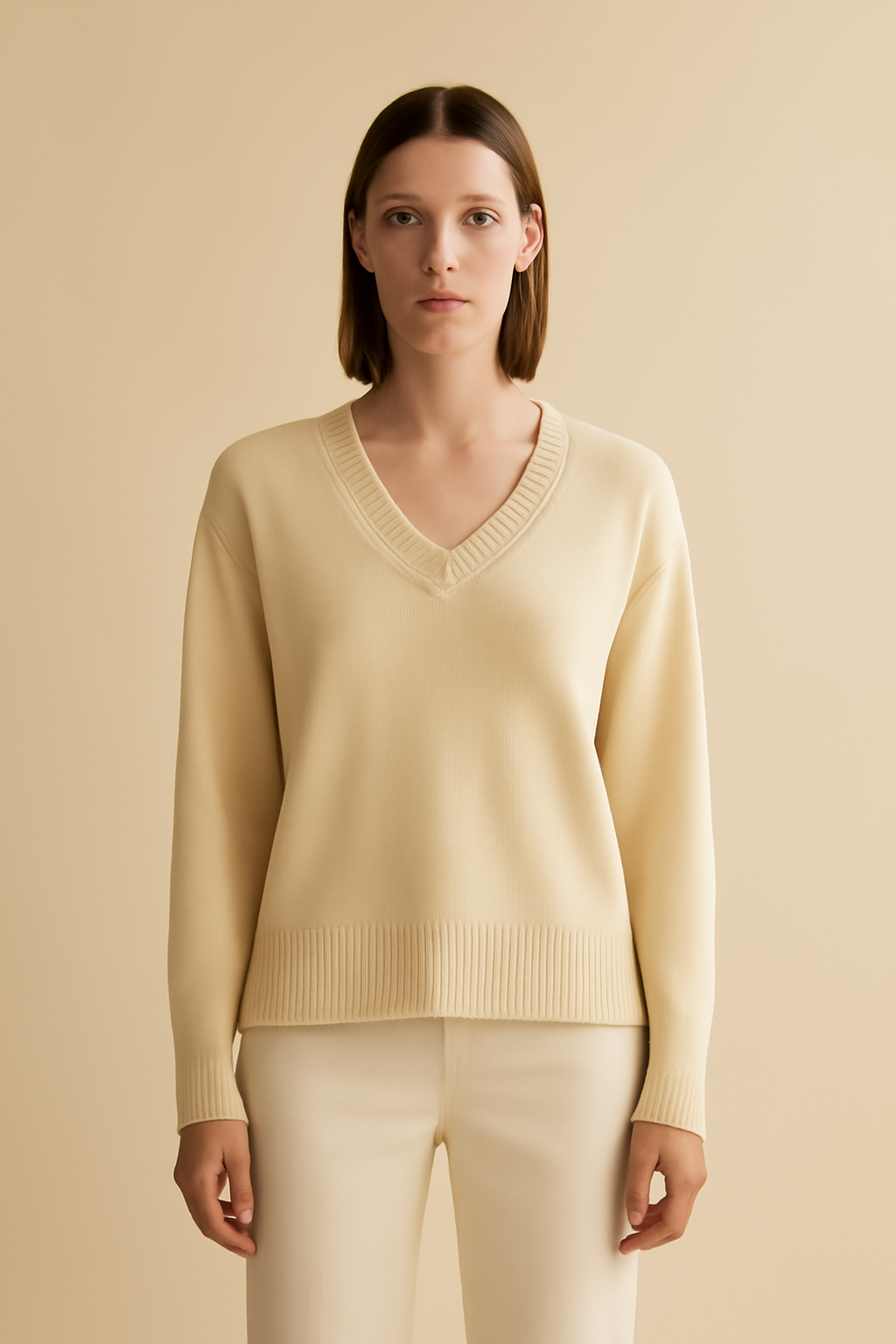 Cove Chunky Wool V-Neck Sweater