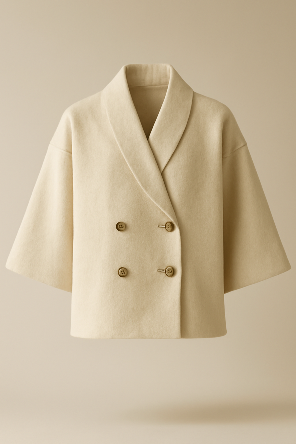 Cove Double-Breasted Wool Kimono Jacket