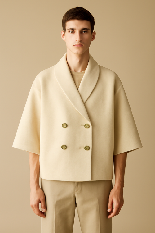 Cove Kruvaze Yün Kimono Ceket