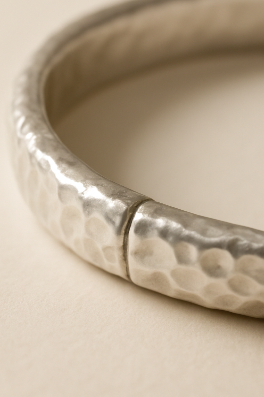 Cove Hammered Silver Bracelet