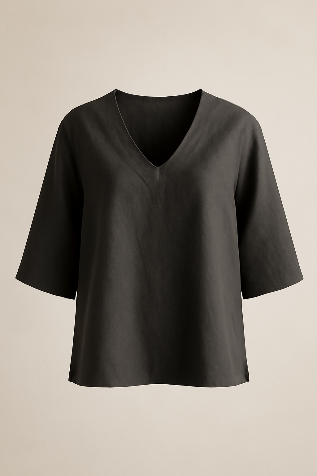 Cove Long-Sleeve Organic V-Neck Blouse