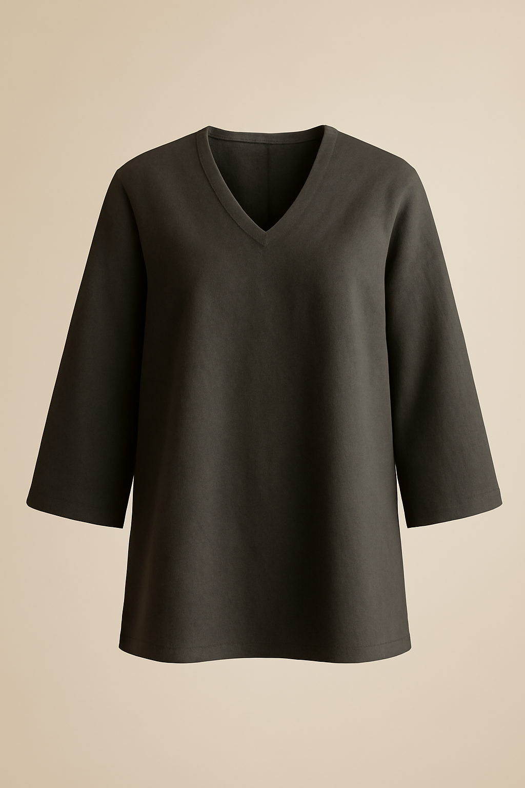 Cove Long-Sleeve Organic V-Neck Blouse