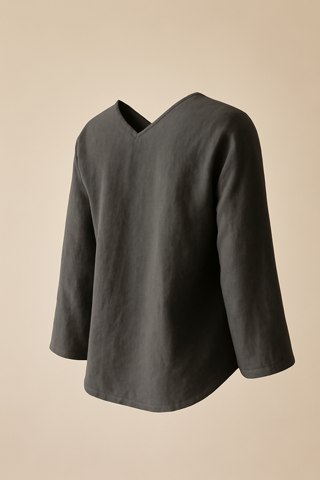 Cove Long-Sleeve Organic V-Neck Blouse