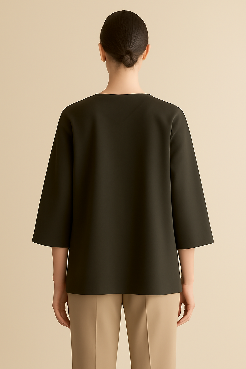 Cove Long-Sleeve Organic V-Neck Blouse