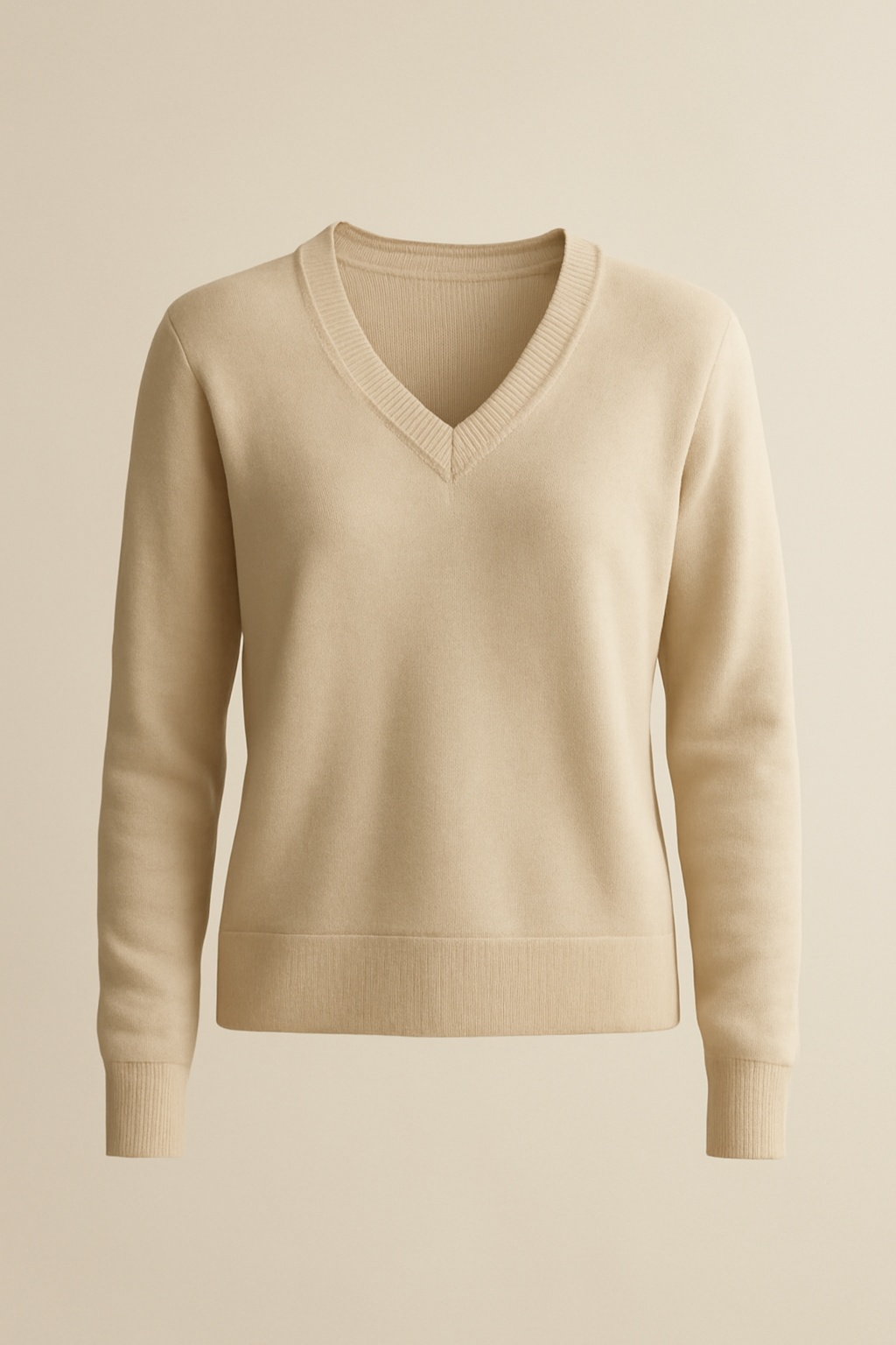 Cove Ribbed Organic V-Neck Sweater