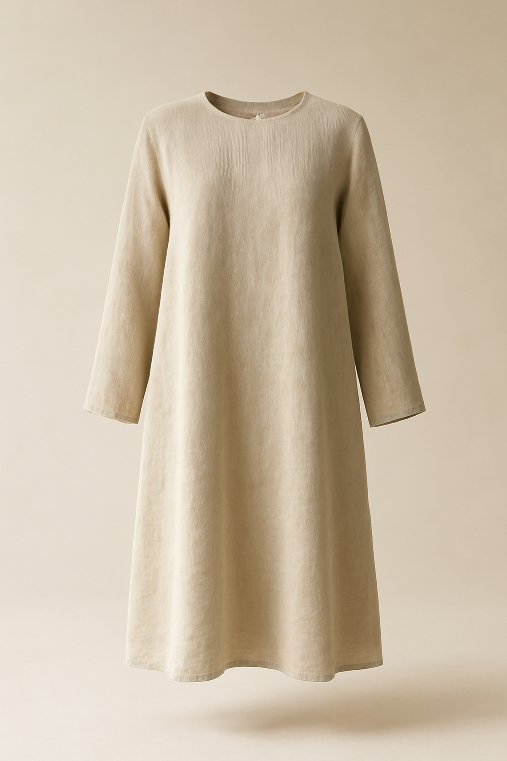Cove Round-Neck Linen Relaxed Dress