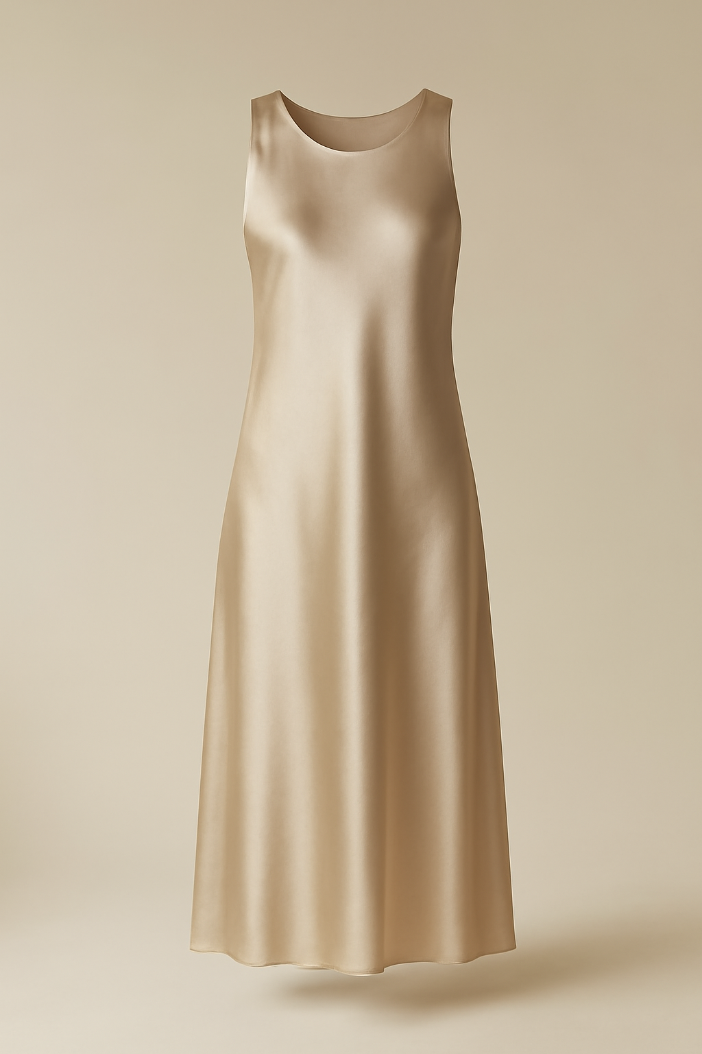 Cove Round-Neck Viscose Slip Dress