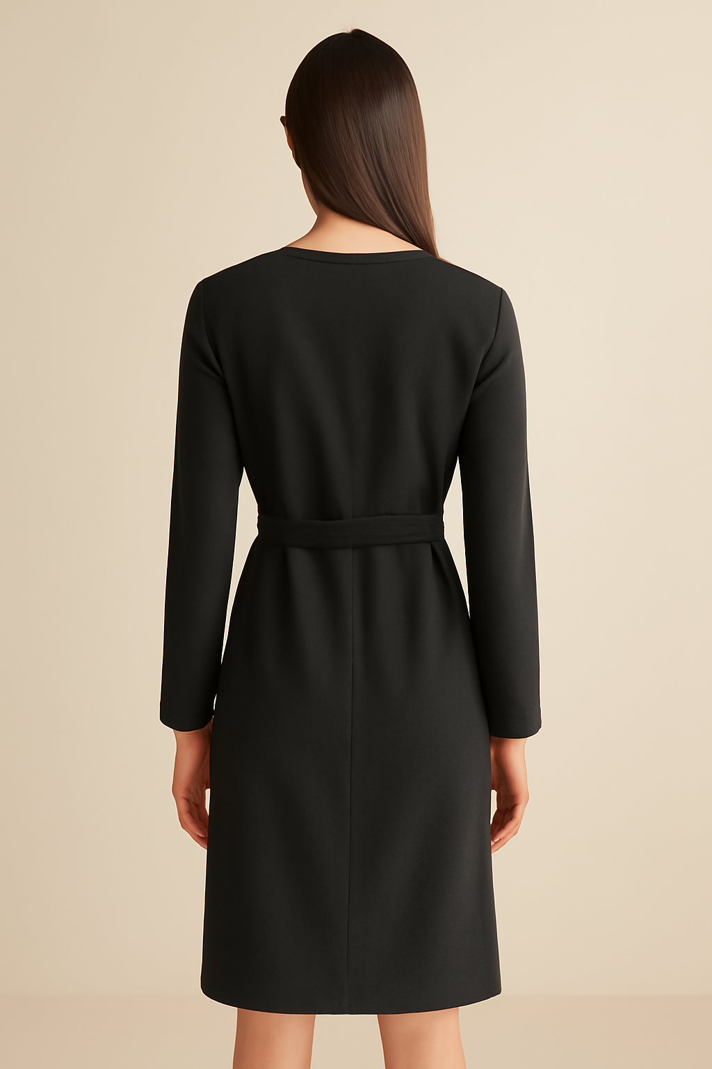 Cove Square-Neck Organic Wrap Dress