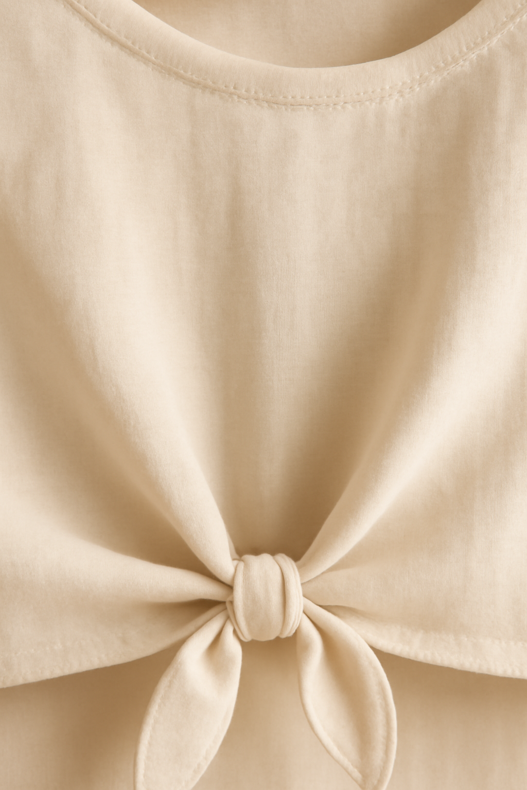 Cove Tie-Front Linen Classic Blouse