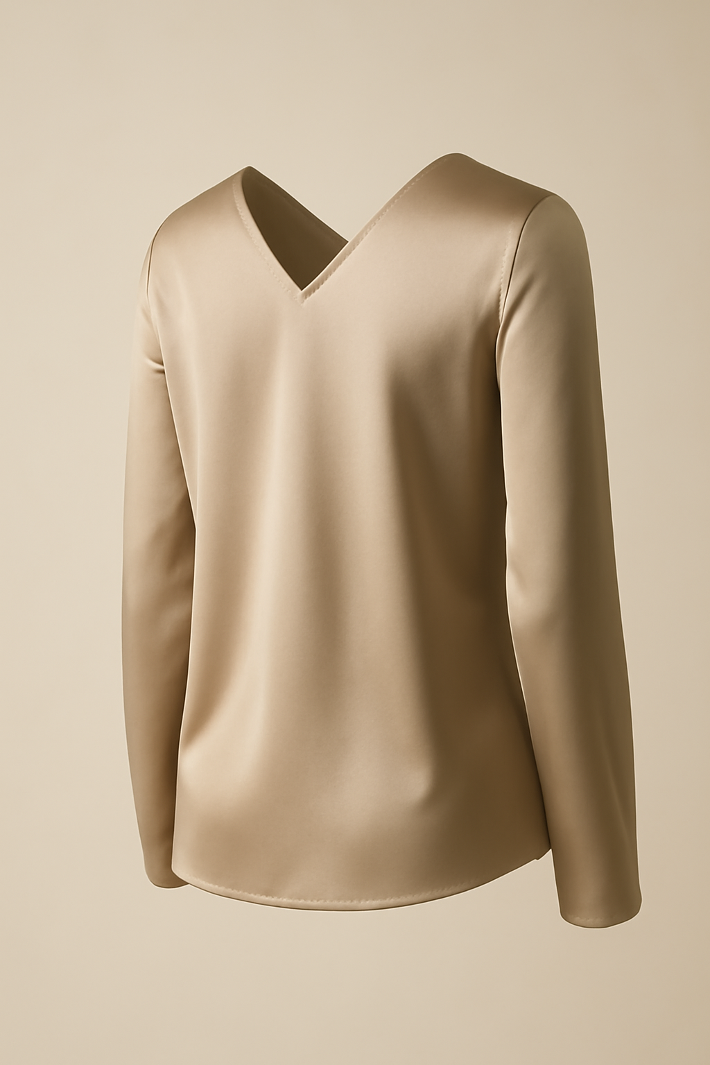 Cove Tie-Front Viscose V-Neck Blouse