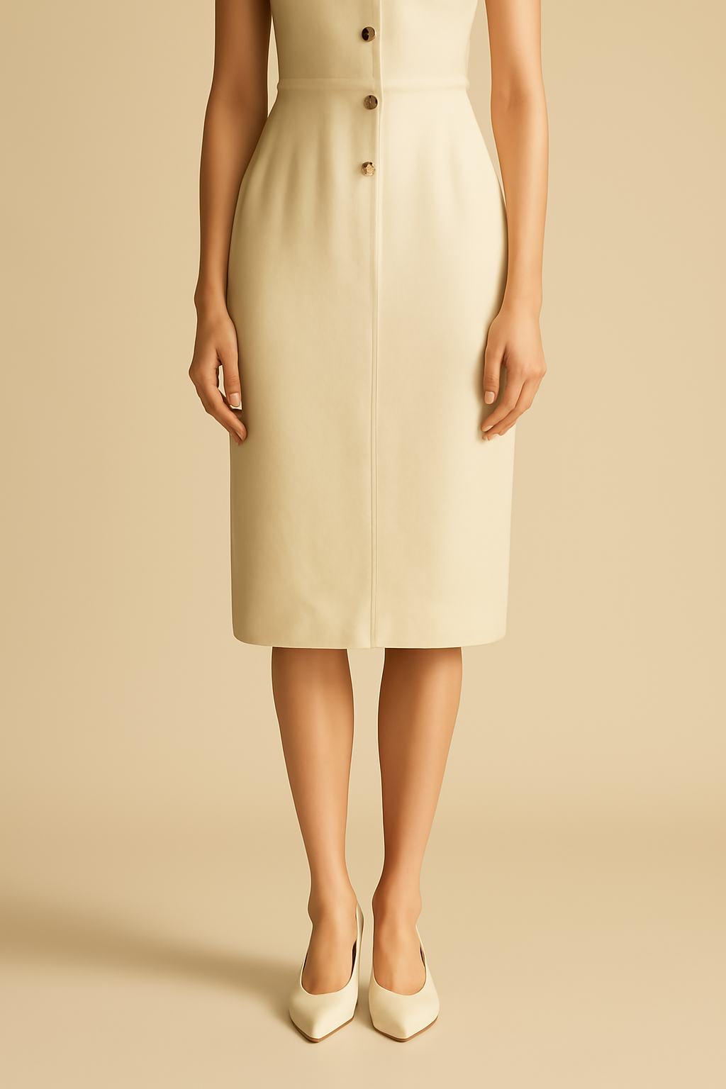 Cove Wrap Linen Pencil Skirt