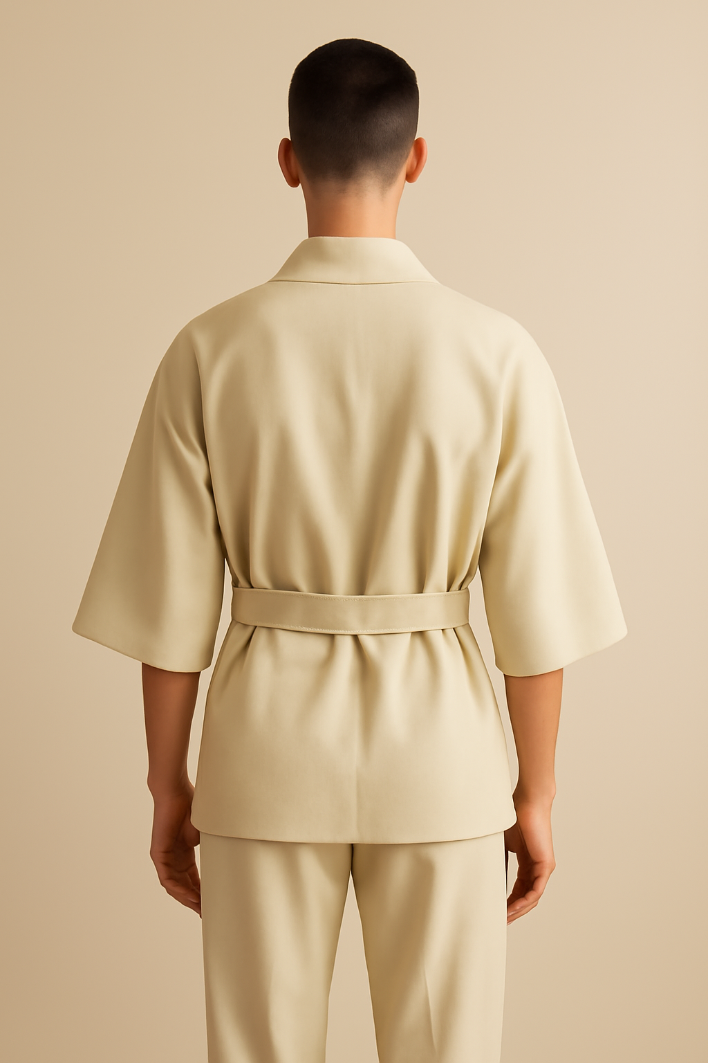 Cyclades Belted Linen Kimono Jacket